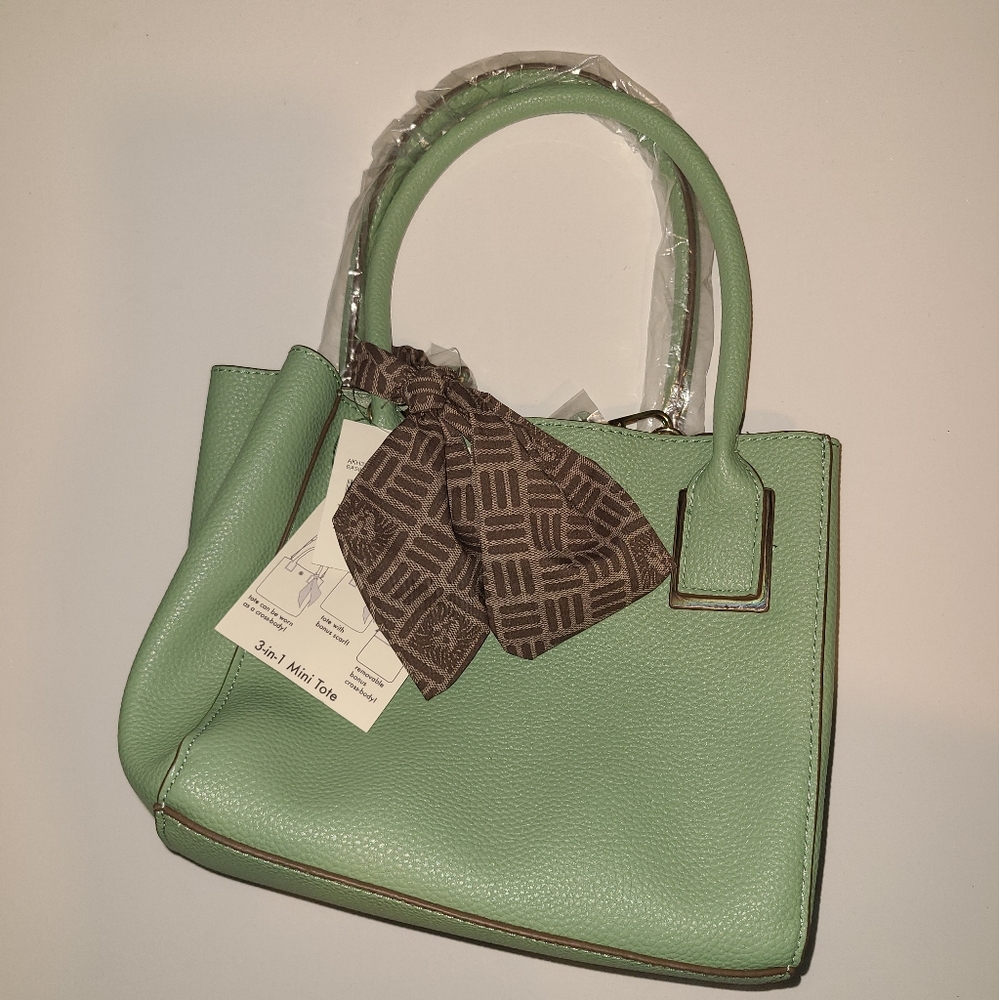 Anne Klein Mini Satchel Cross Body Purse 3 in 1